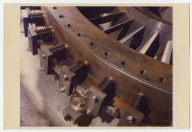Detail van gasturbine geproduceerd door ACEC-Westinghouse in Gent